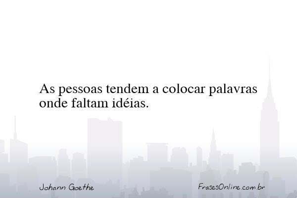Frase de Johann Goethe