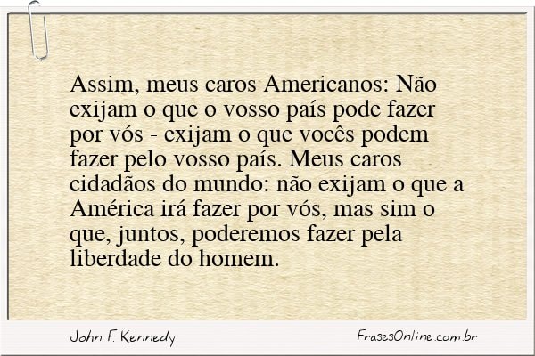 Frase de John F. Kennedy