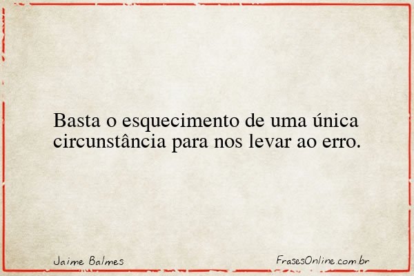 Frase de Jaime Balmes