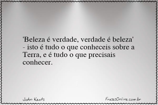 Frase de John Keats