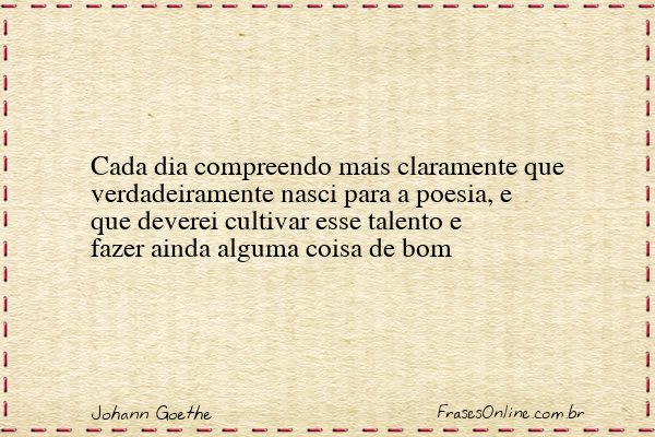 Frase de Johann Goethe