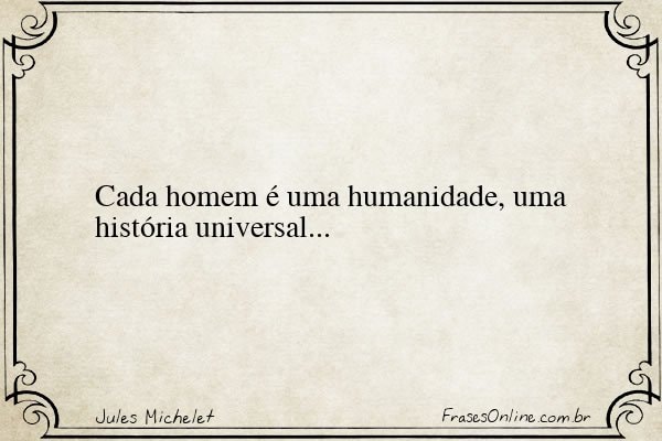 Frase de Jules Michelet