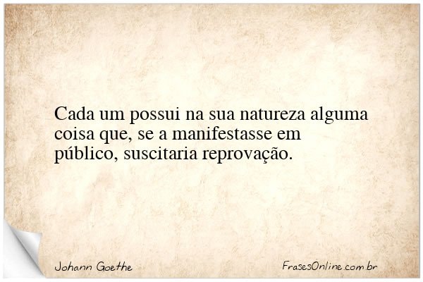 Frase de Johann Goethe