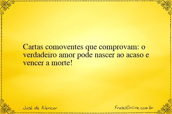 Frase de José de Alencar