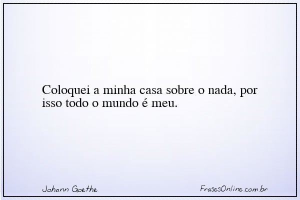 Frase de Johann Goethe