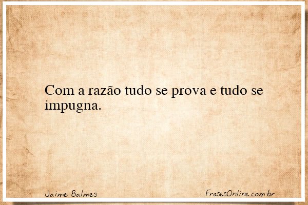 Frase de Jaime Balmes