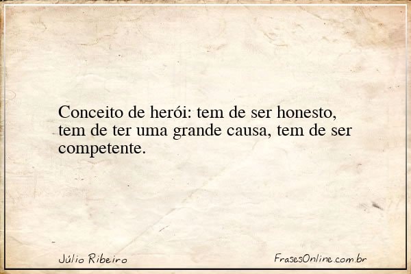 Frase de Júlio Ribeiro