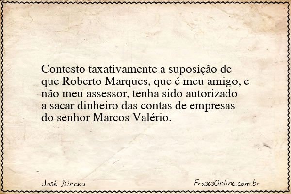 Frase de José Dirceu