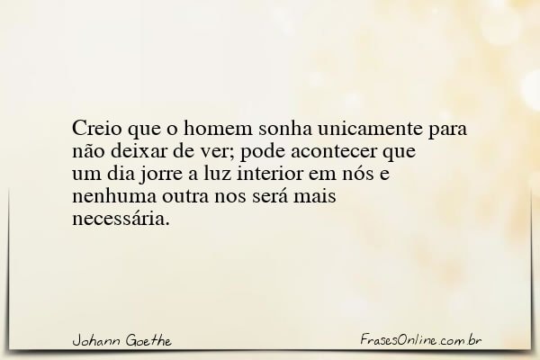 Frase de Johann Goethe
