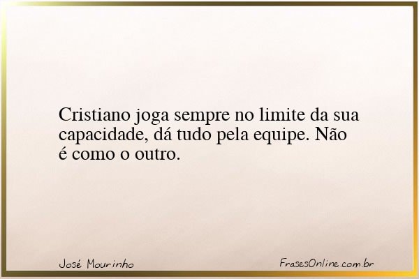 Frase de José Mourinho