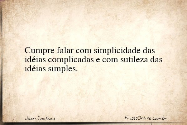 Frase de Jean Cocteau