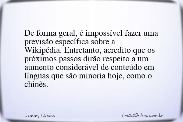 Frase de Jimmy Wales