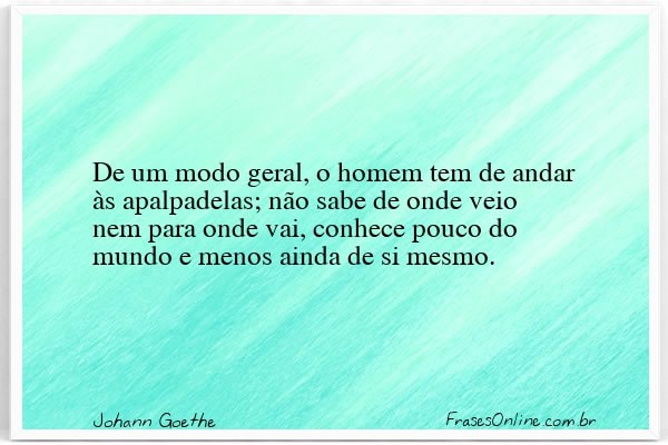Frase de Johann Goethe