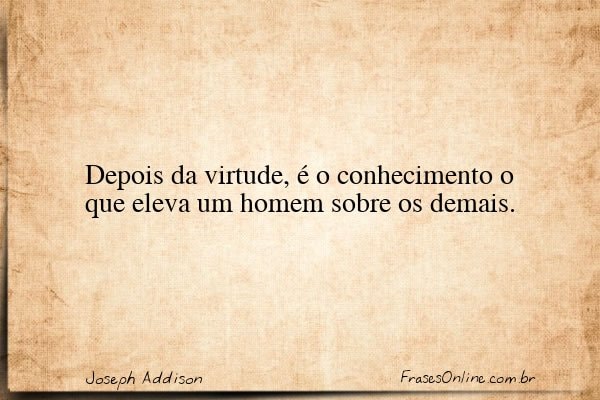 Frase de Joseph Addison