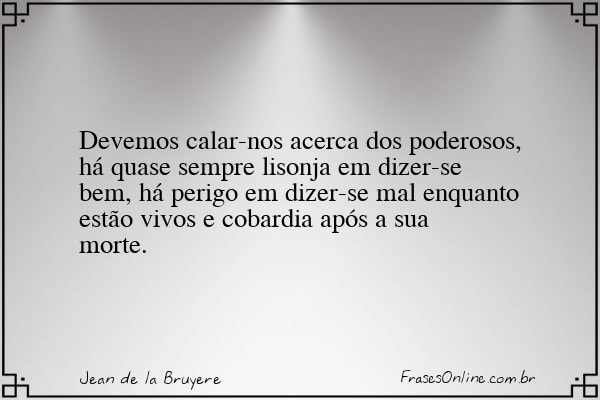 Frase de Jean de la Bruyere