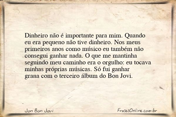 Frase de Jon Bon Jovi