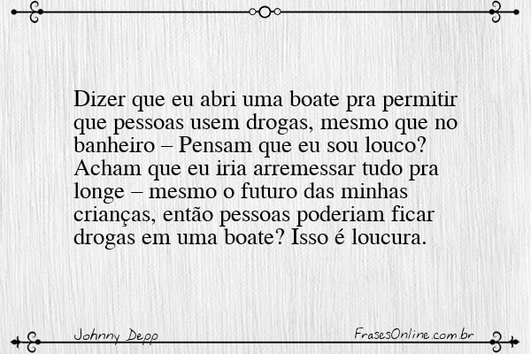 Frase de Johnny Depp