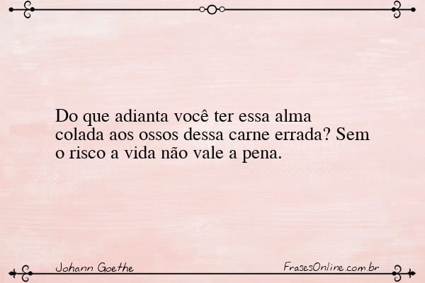 Frase de Johann Goethe