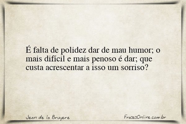 Frase de Jean de la Bruyere