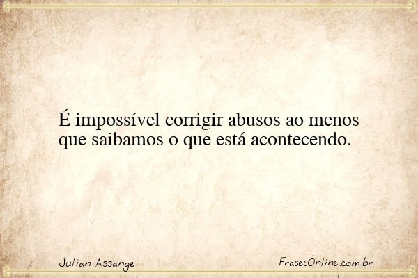 Frase de Julian Assange