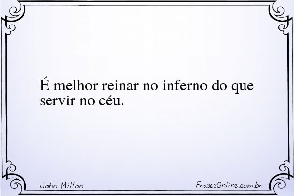 Frase de John Milton