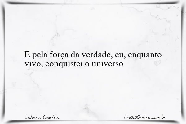Frase de Johann Goethe