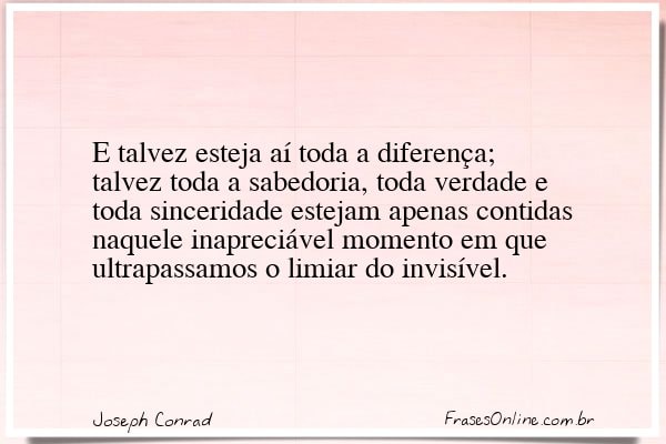 Frase de Joseph Conrad