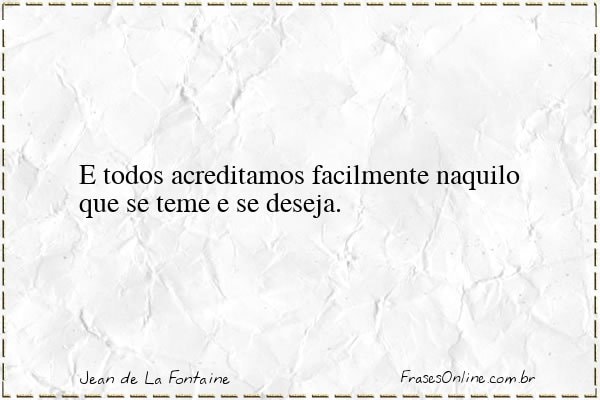 Frase de Jean de La Fontaine