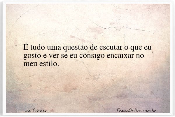 Frase de Joe Cocker