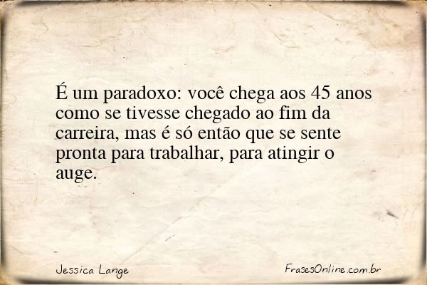 Frase de Jessica Lange