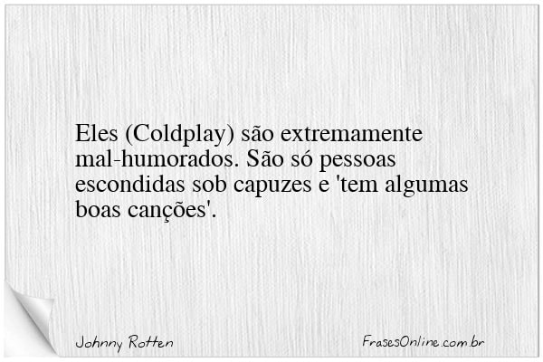 Frase de Johnny Rotten