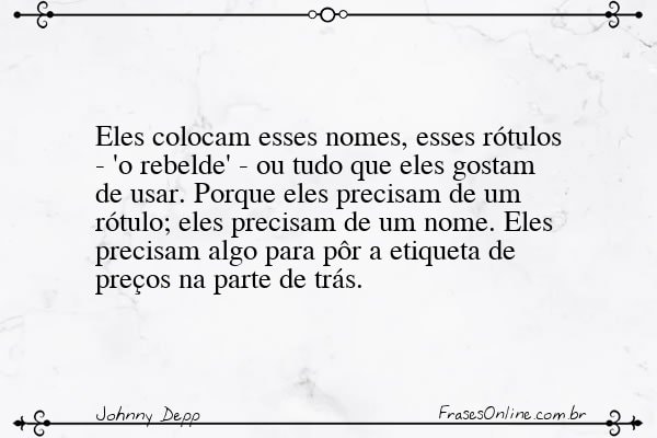 Frase de Johnny Depp