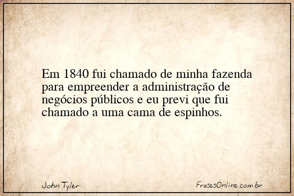 Frase de John Tyler