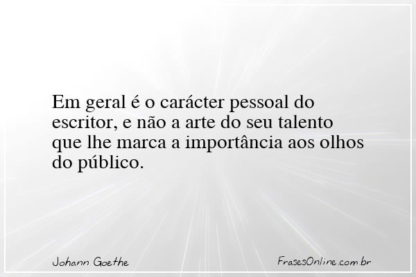 Frase de Johann Goethe