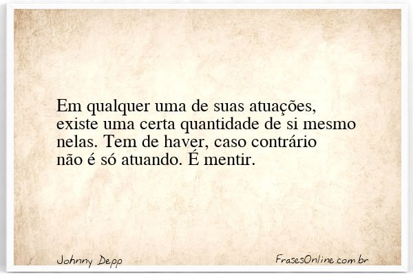 Frase de Johnny Depp