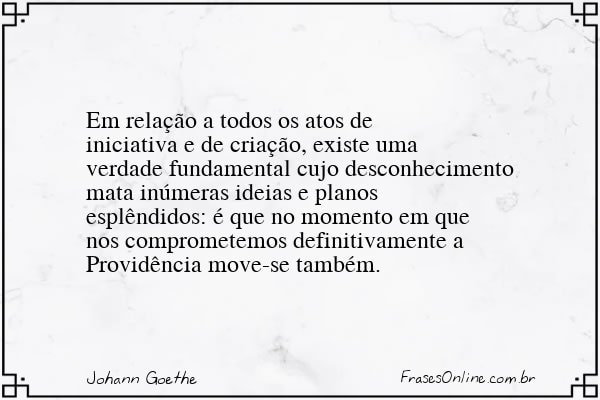 Frase de Johann Goethe