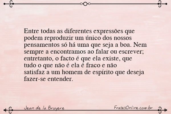 Frase de Jean de la Bruyere