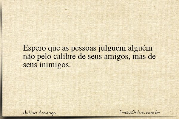 Frase de Julian Assange