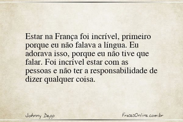 Frase de Johnny Depp