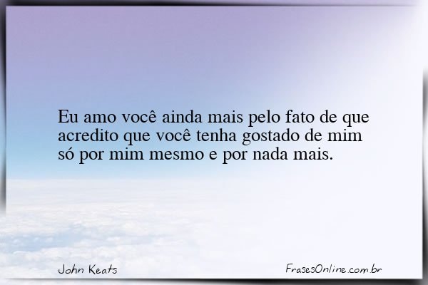 Frase de John Keats