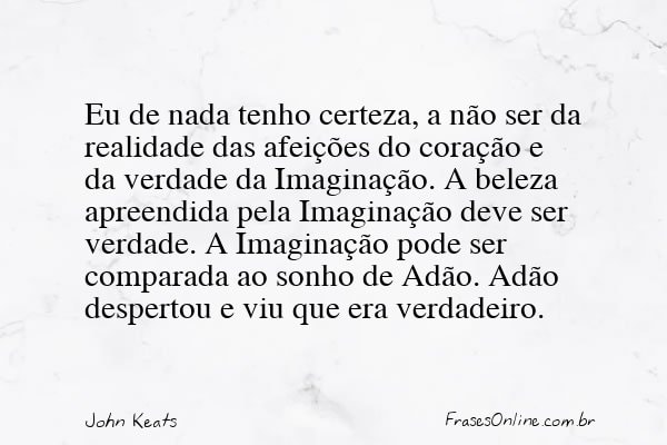 Frase de John Keats