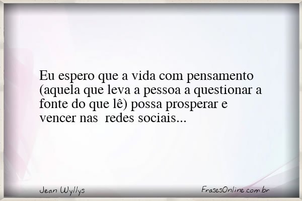 Frase de Jean Wyllys