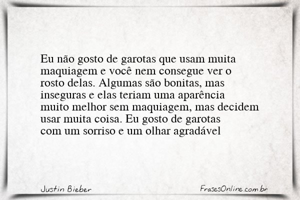 Frase de Justin Bieber