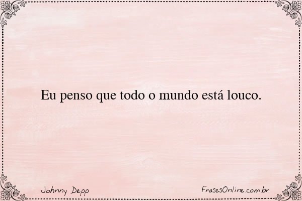 Frase de Johnny Depp