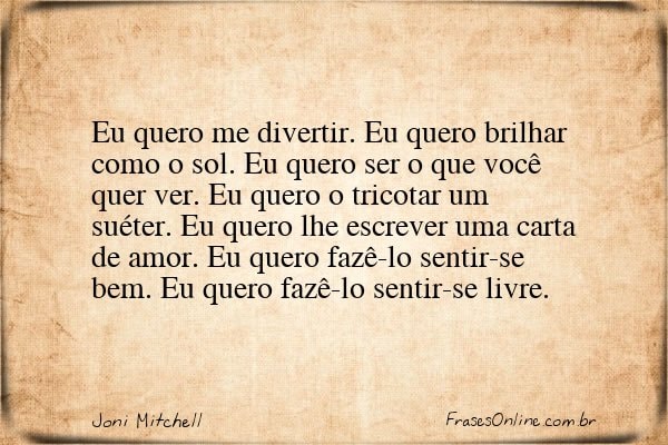 Frase de Joni Mitchell
