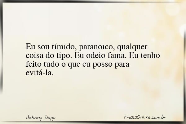 Frase de Johnny Depp