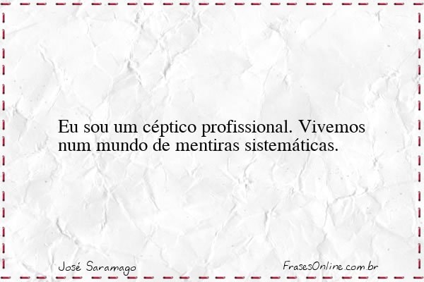 Frase de José Saramago