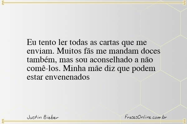 Frase de Justin Bieber