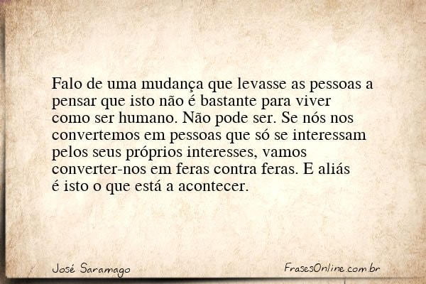 Frase de José Saramago