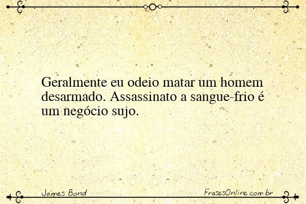 Frase de James Bond